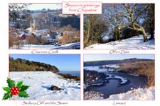 Chepstow: 4-view Christmas card