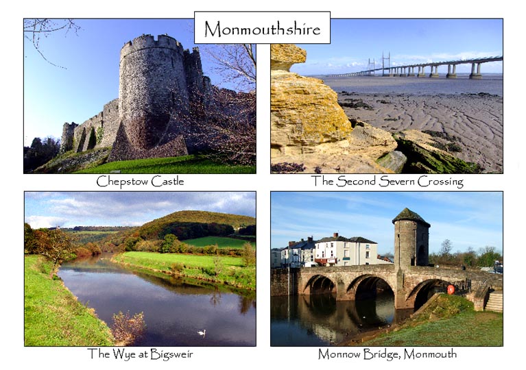 Monmouthshire: 4-view card