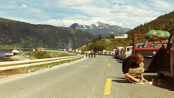 Some of the waits for ferries across the many fjords were quite long, the longest being about 6 hours.