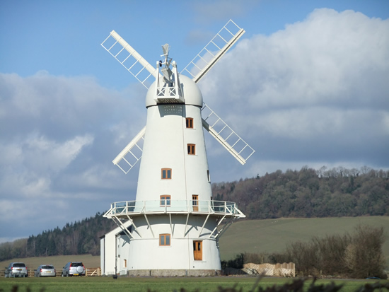 The restored Llancayo Windmill