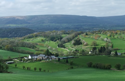 Usk Valley (view from the hill to be climbed)