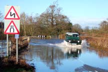 Flooding south of Usk