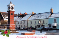 Twyn Square, Usk (Christmas card)