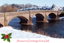 Usk Bridge (Christmas card)