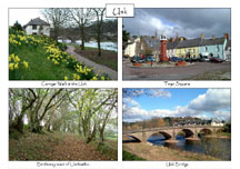 Usk Town and Country 4-view card