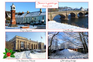 Usk 4-view Christmas card