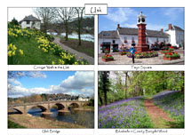 Usk Town and Country 4-view card