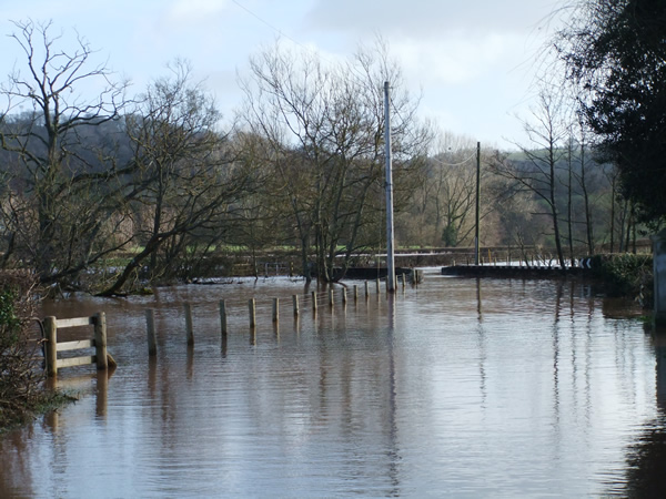 Near Adrian Court (the road to Llanllowell), 27.01.13