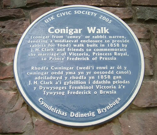 Conigar Walk commemorative plaque