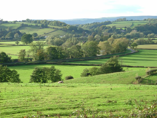 Looking north west from Llanllowell