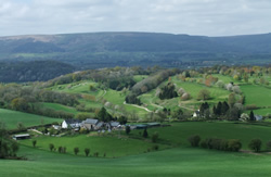 Usk Valley (view from the hill to be climbed)
