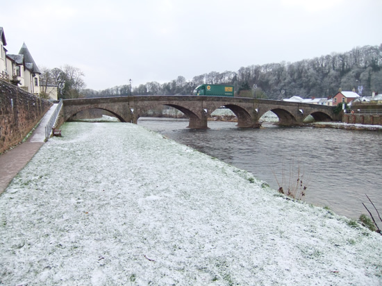 The Usk Bridge (north side) and Conigar Walk