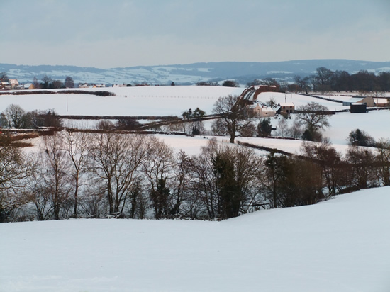 Looking east from Pen-twyn Farm, north of Usk