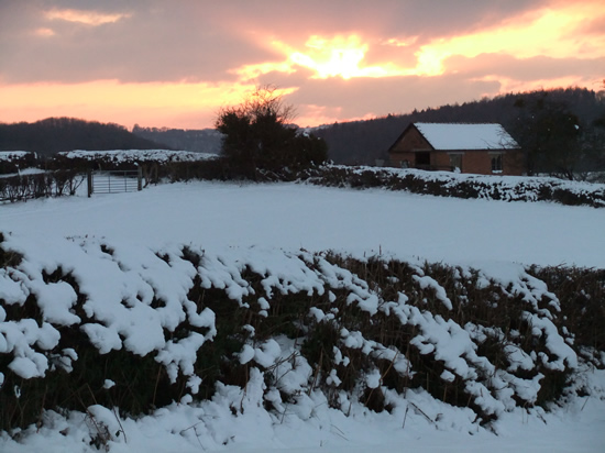 Sunset near Gwehelog